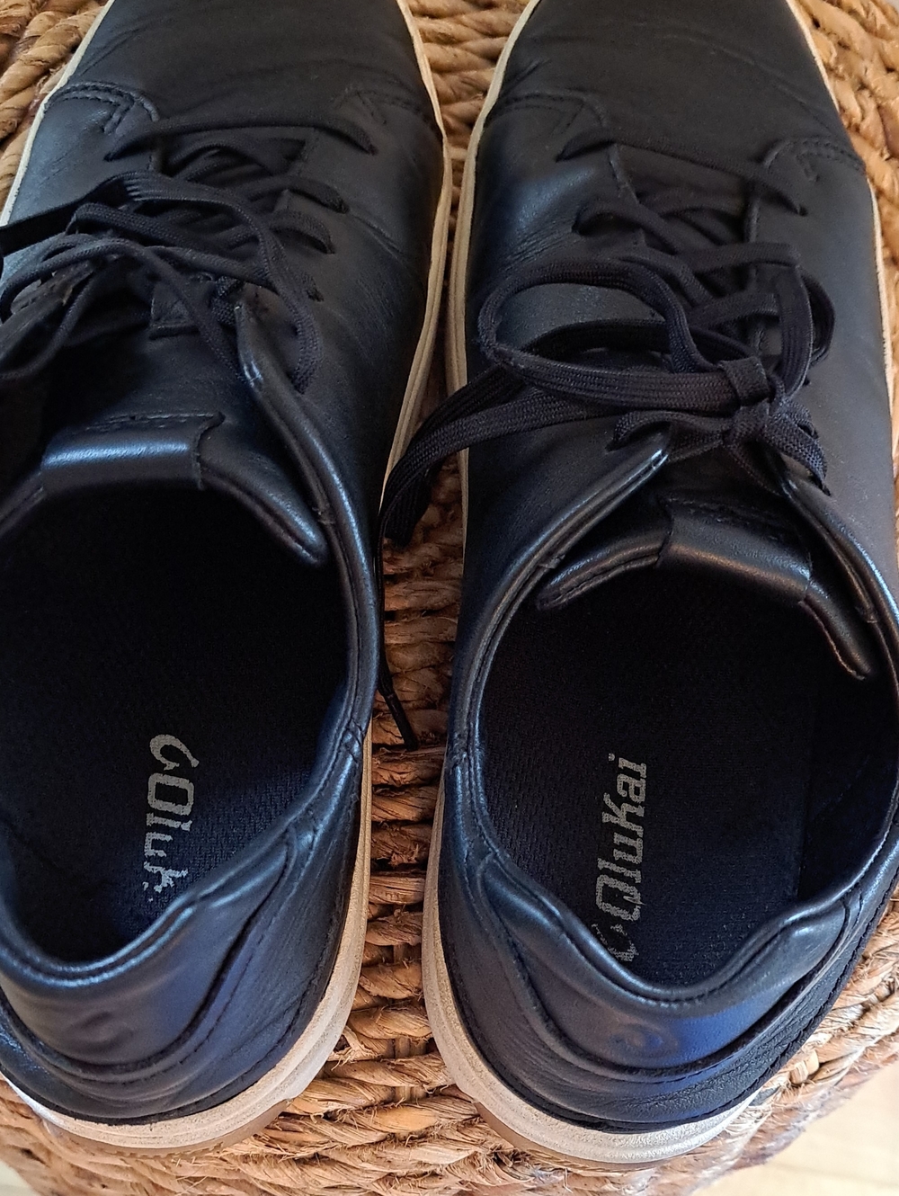 Olukai Mens Lae'Ahi Li 'Ili Athleisure/Casual Onyx Black Leather Low Sneakers 11 - Picture 9 of 9